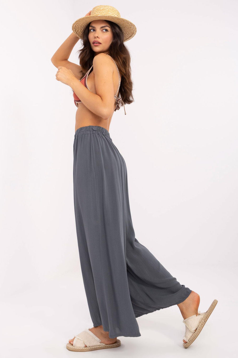 Chaussures à talons femme Och Bella Pantalon Pantalon — gris