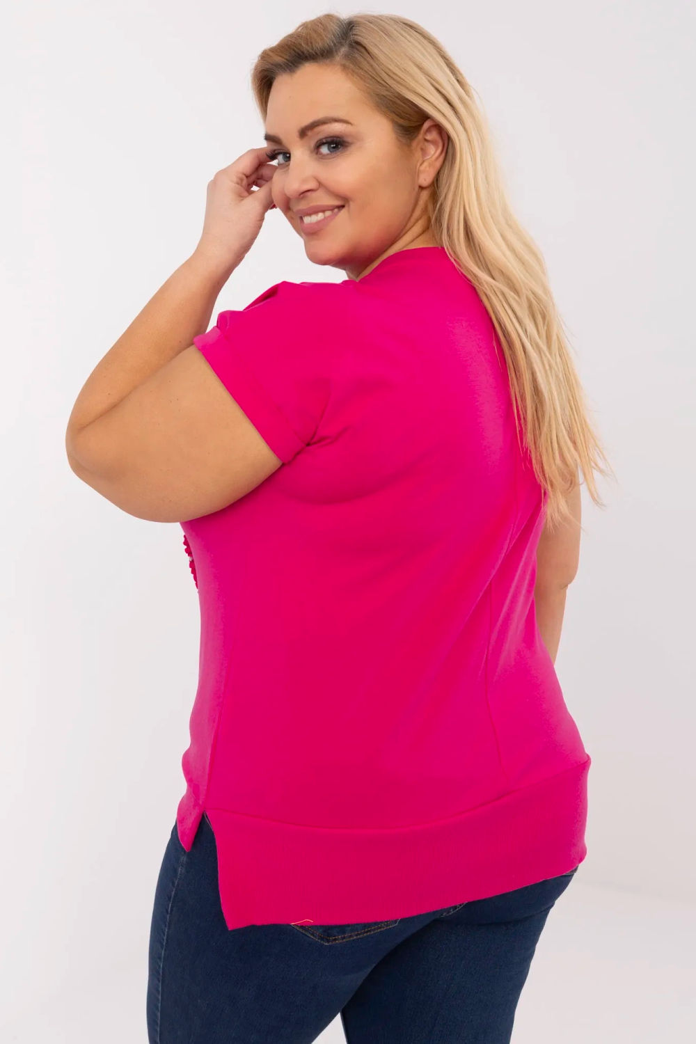 Chemisier grande taille femme Relevance — rosé
