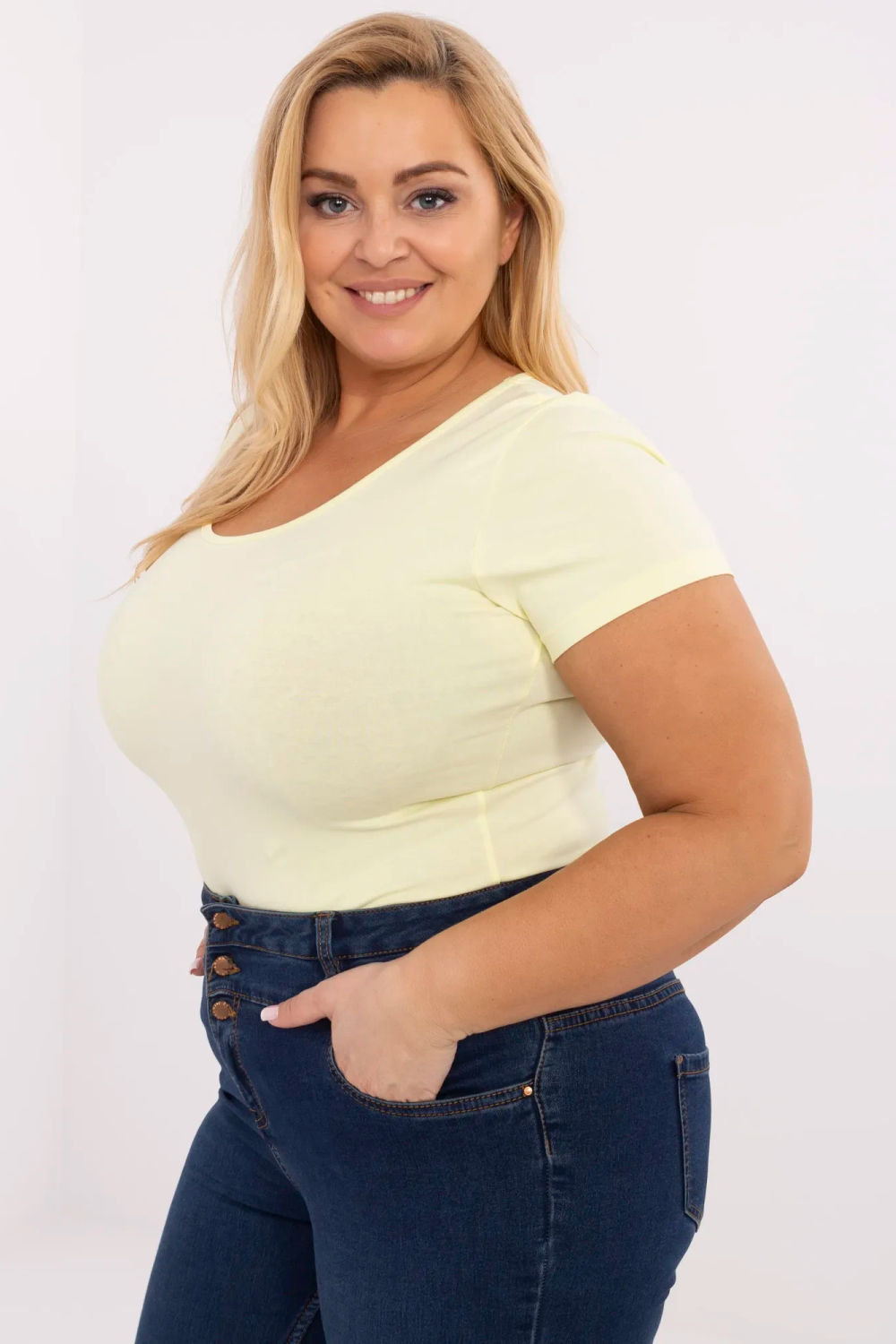 T-shirt femme Relevance Plus Size Plus — jaune