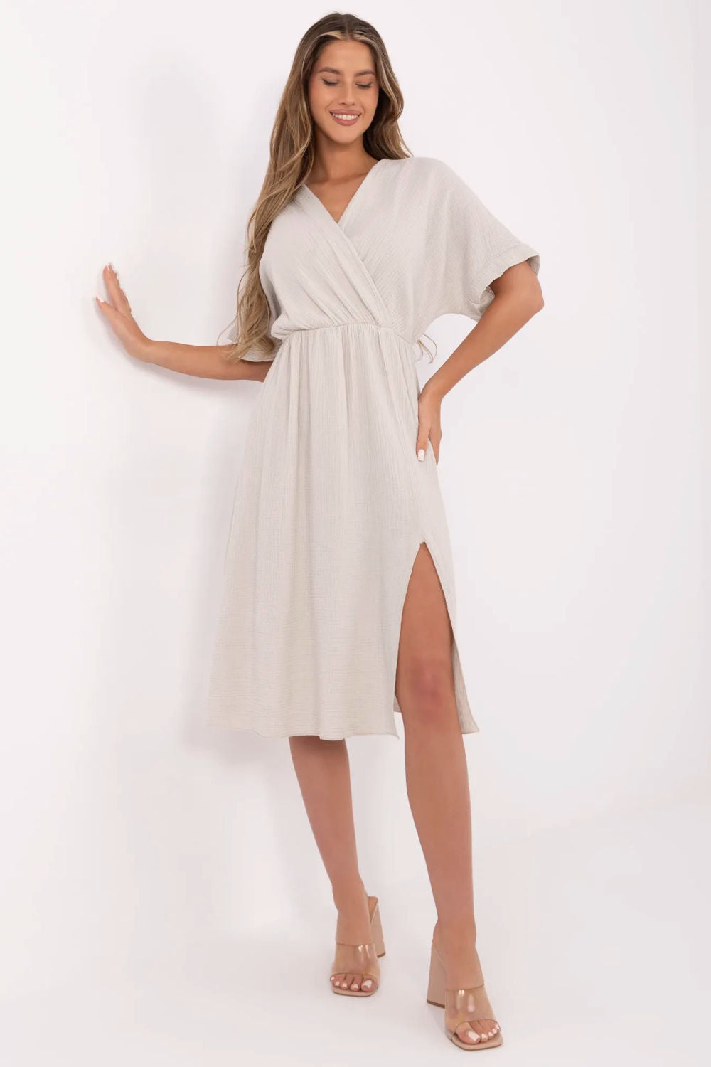 Robe femme Italy Moda De Jour De — beige
