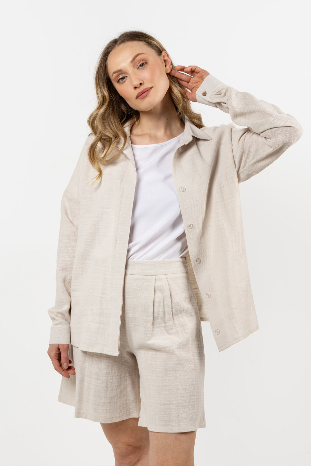Blouse femme awama — beige