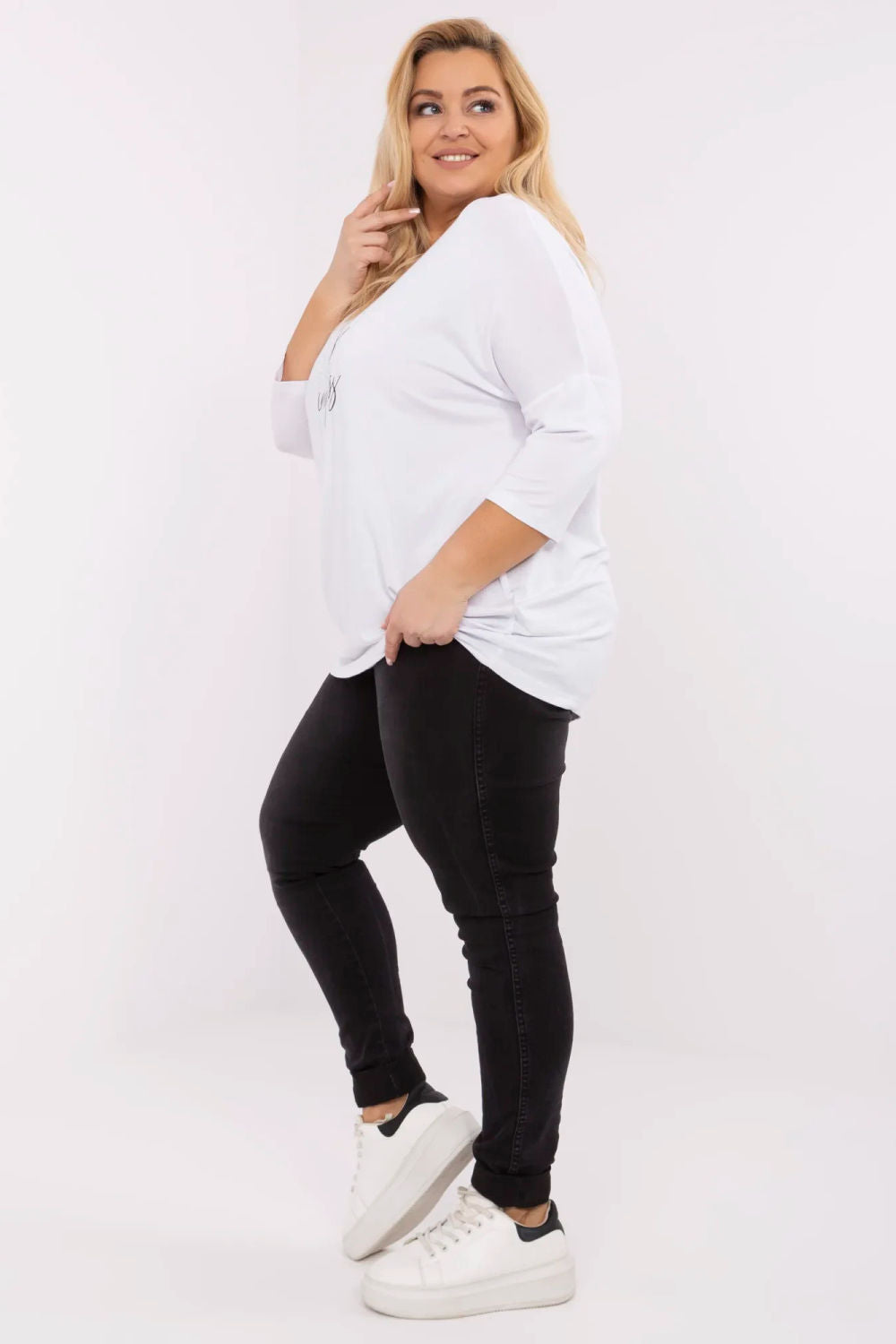 Chemisier grande taille femme Relevance — blanc