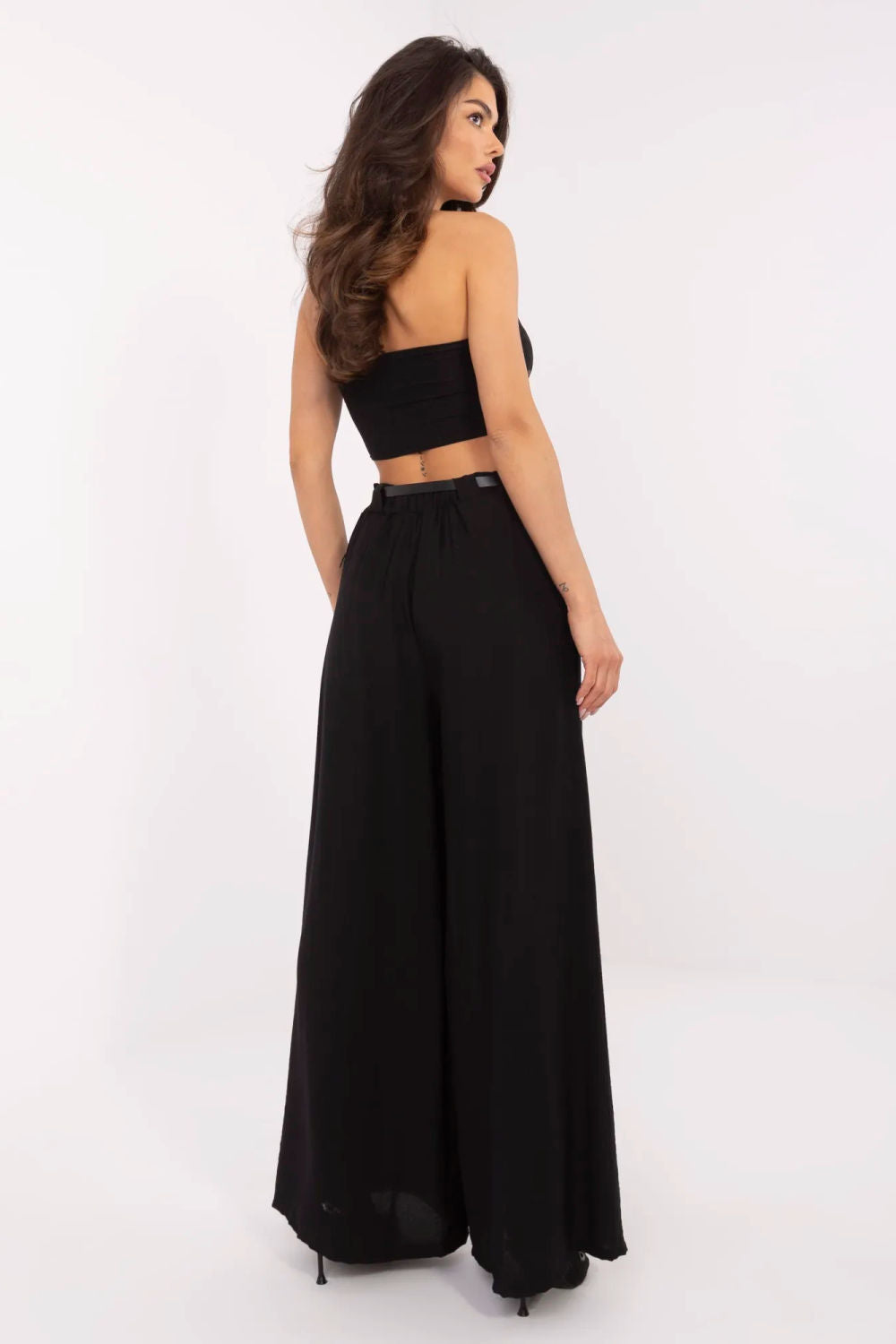 Chaussures à talons femme Italy Moda Pantalon Pantalon — noir
