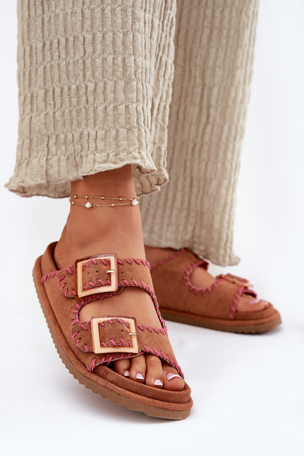 Sandales femme Step in style Clacquettes Clacquettes — brun