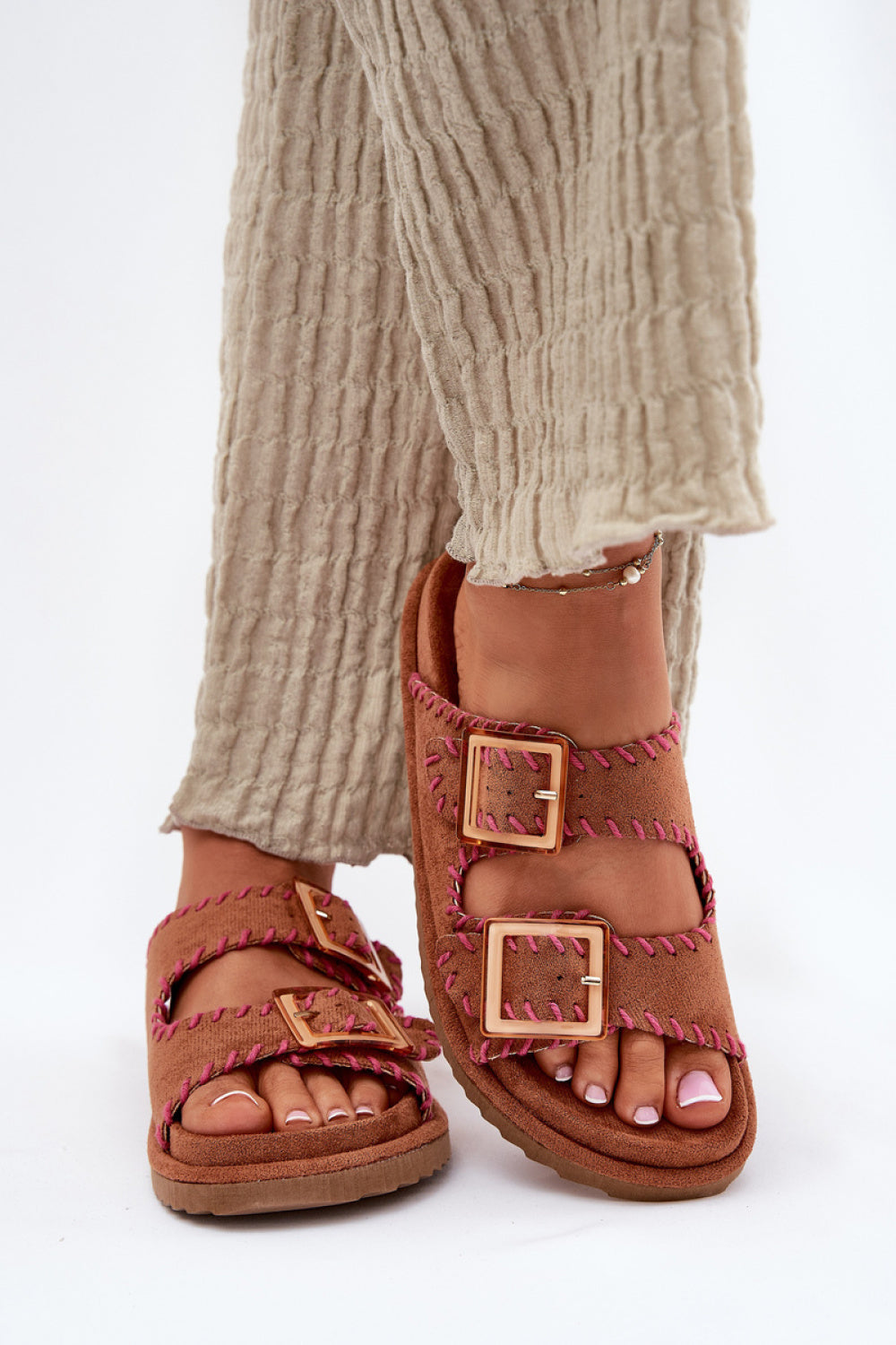 Sandales femme Step in style Clacquettes Clacquettes — brun