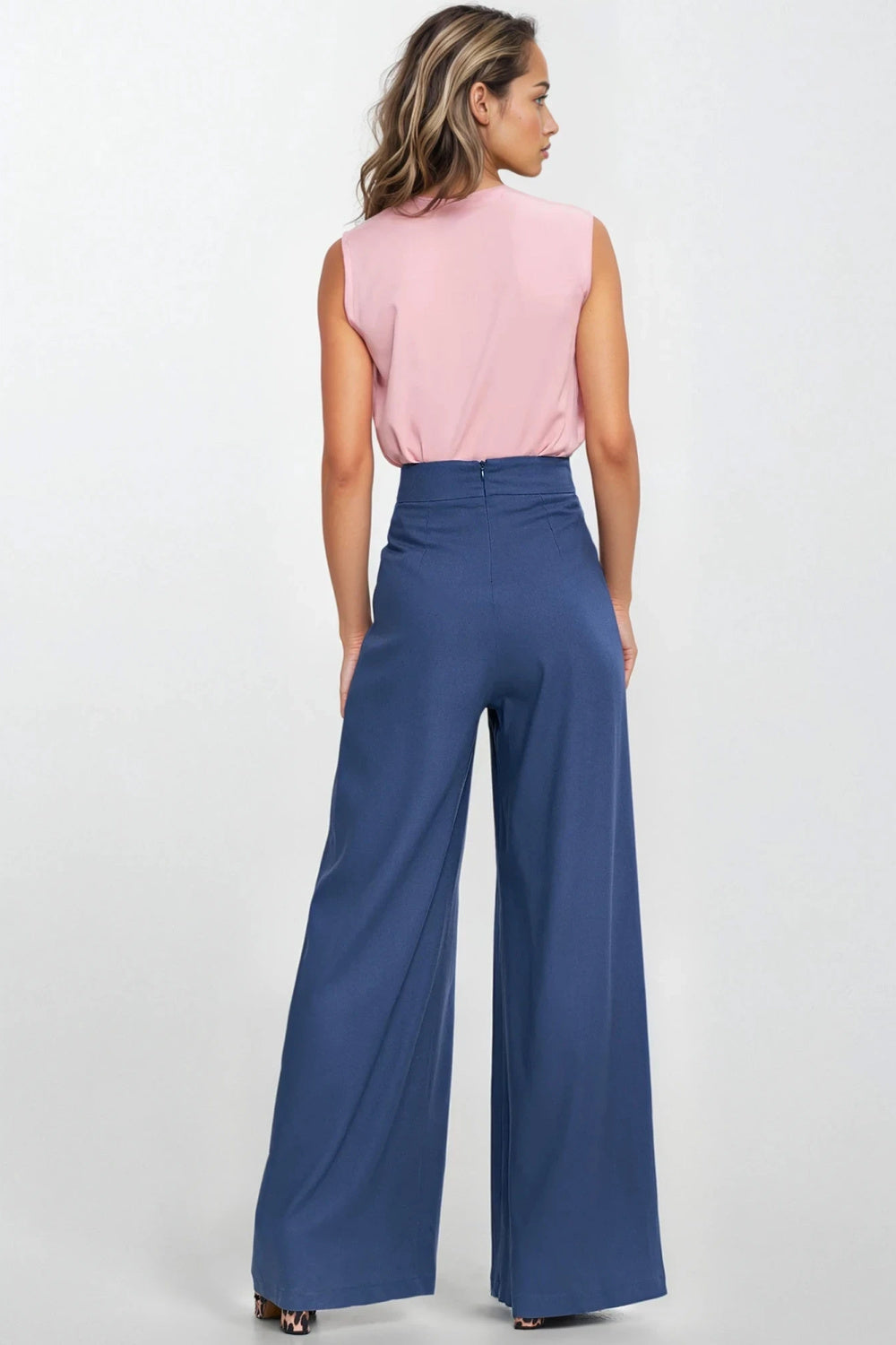 Chaussures à talons femme Nife Pantalon Long Pantalon — bleu