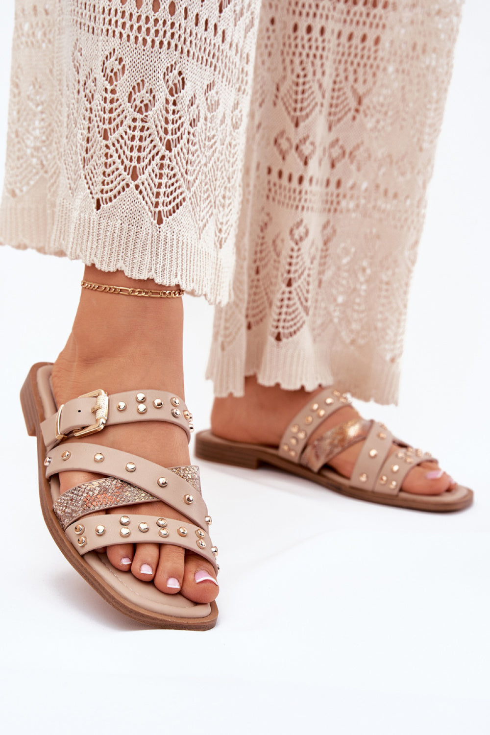 Sandales femme Step in style Clacquettes Clacquettes — beige