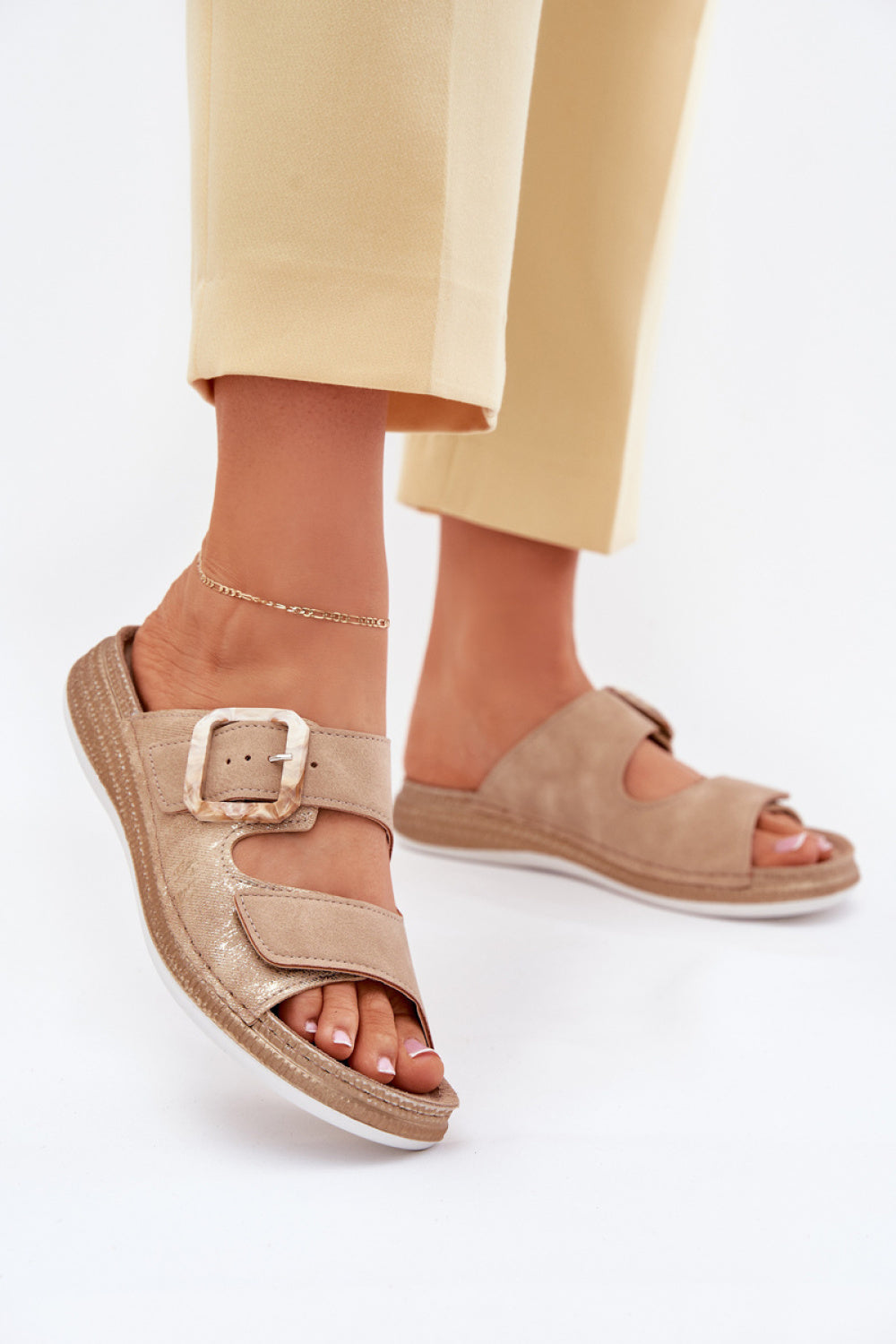 Sandales femme Step in style Clacquettes Clacquettes — beige