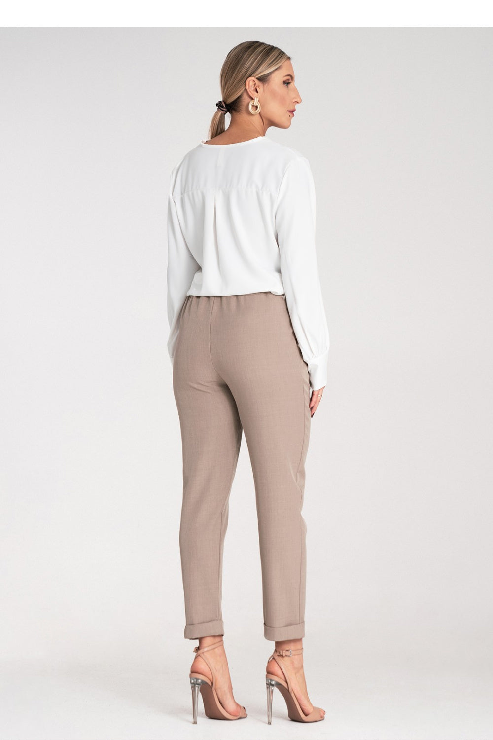 Chaussures à talons femme Figl Pantalon Pantalon — beige
