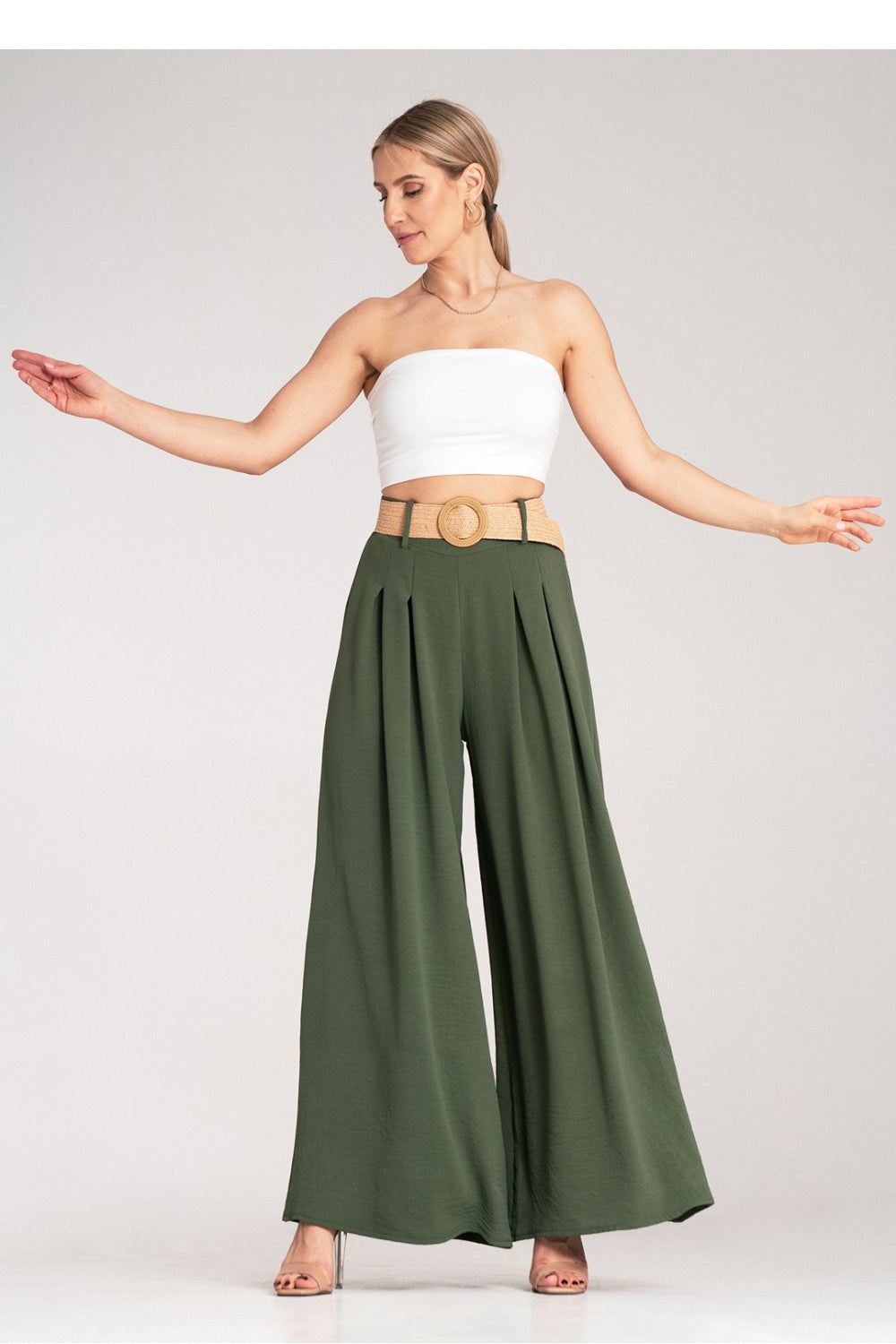 Chaussures à talons femme Figl Pantalon Pantalon — vert