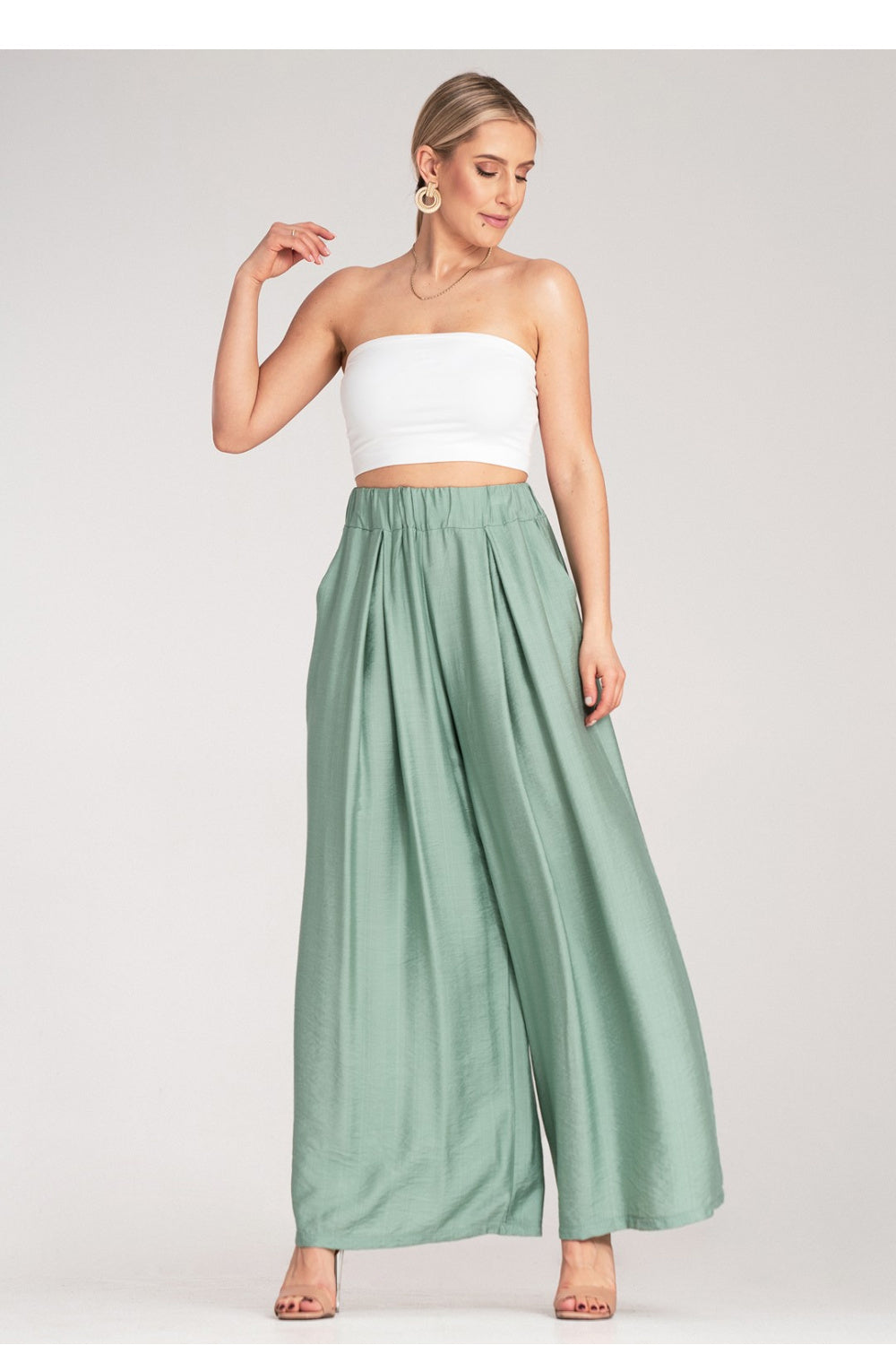 Chaussures à talons femme Figl Pantalon Pantalon — vert