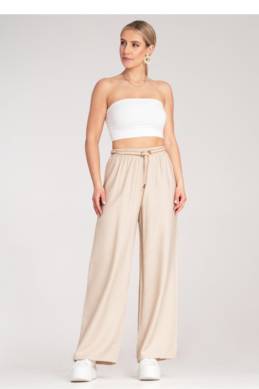 Chaussures à talons femme Figl Pantalon Pantalon — beige