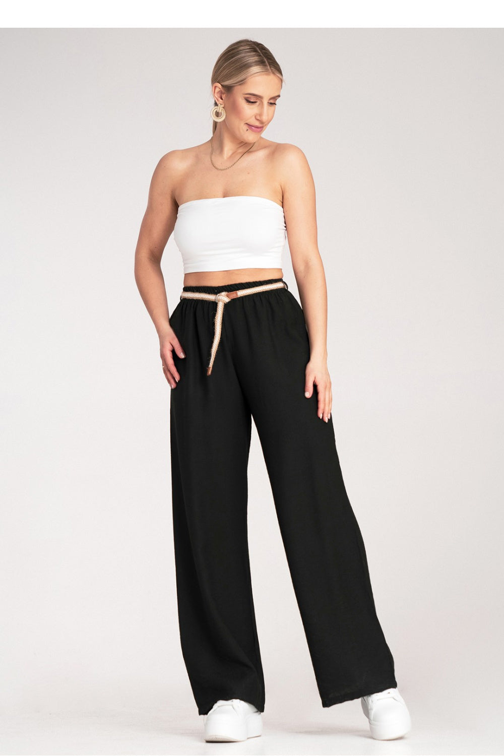 Chaussures à talons femme Figl Pantalon Pantalon — noir