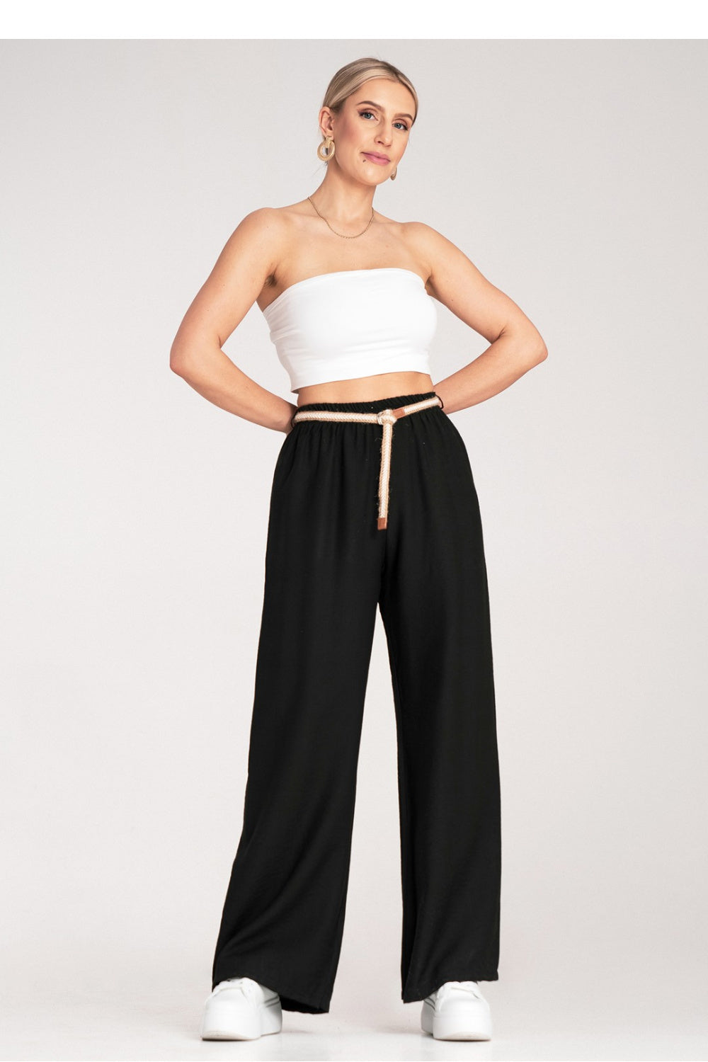 Chaussures à talons femme Figl Pantalon Pantalon — noir
