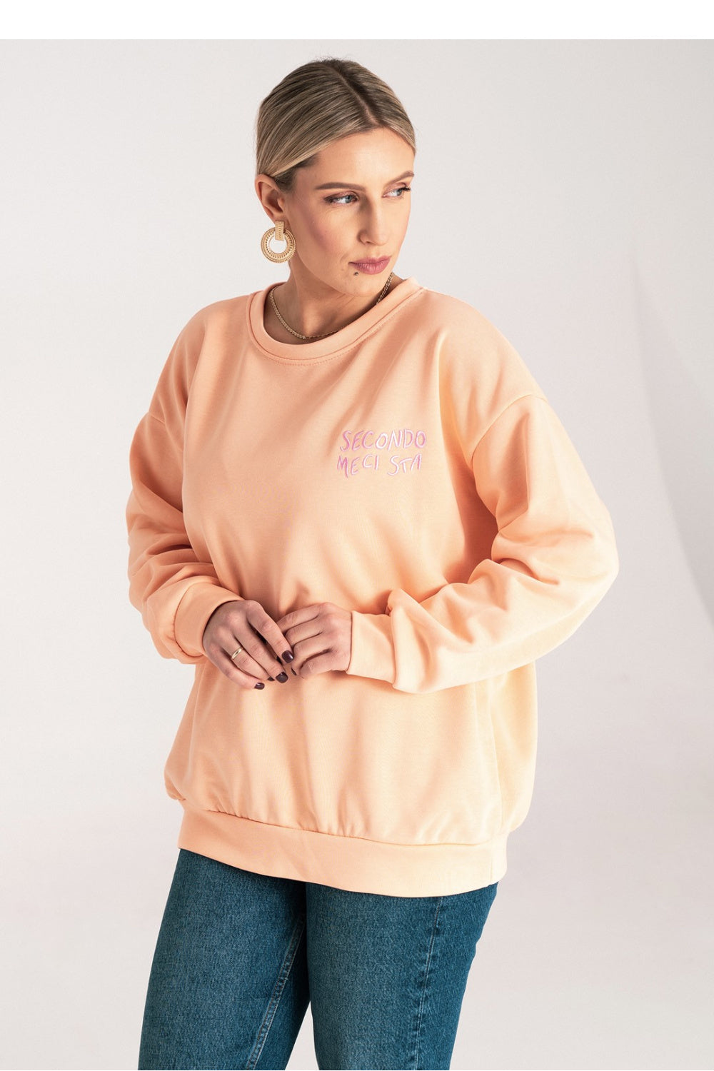 T-shirt femme Figl Sweatshirt Sweatshirt — orange