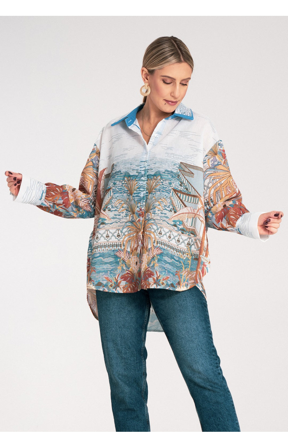 Blouse femme Figl — bleu