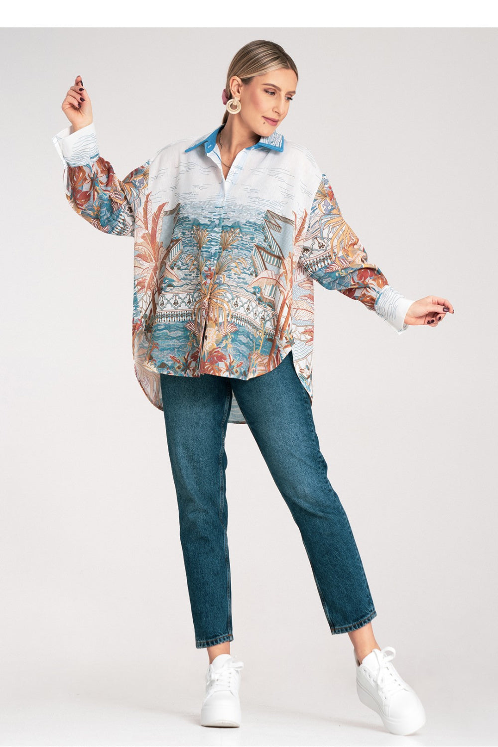 Blouse femme Figl — bleu