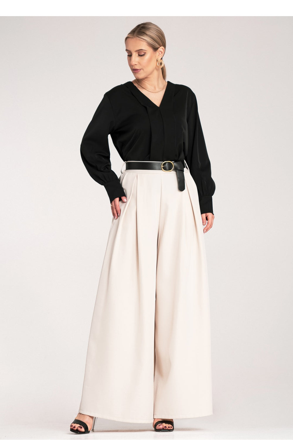 Chaussures à talons femme Figl Pantalon Pantalon — beige
