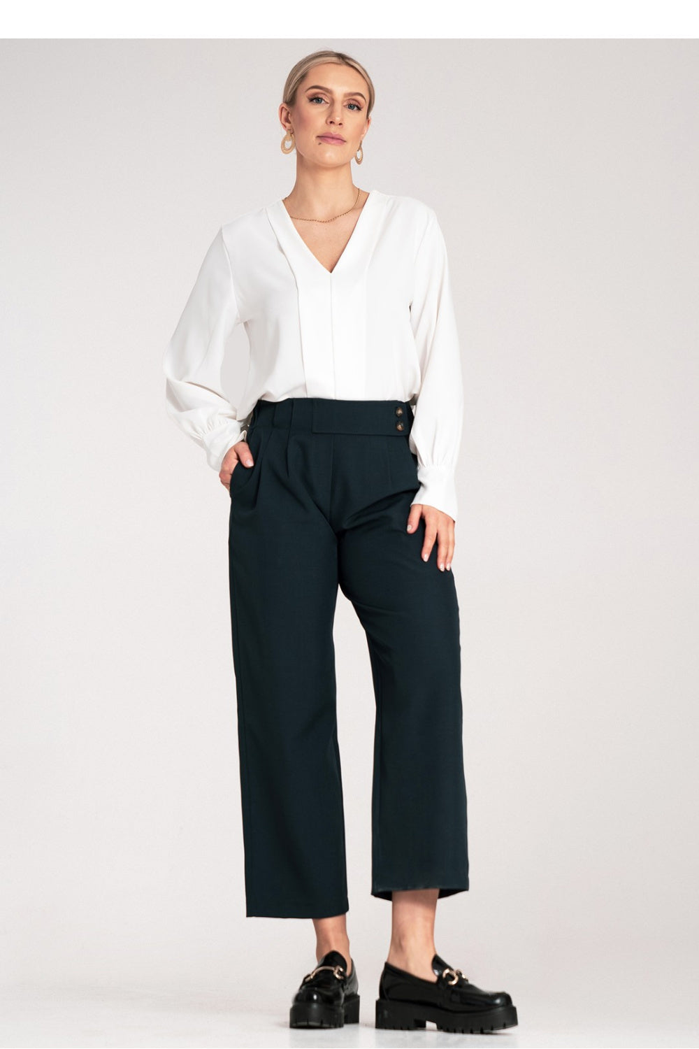 Chaussures à talons femme Figl Pantalon Pantalon — bleu marine