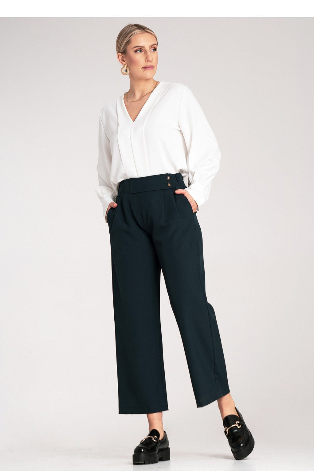 Chaussures à talons femme Figl Pantalon Pantalon — bleu marine