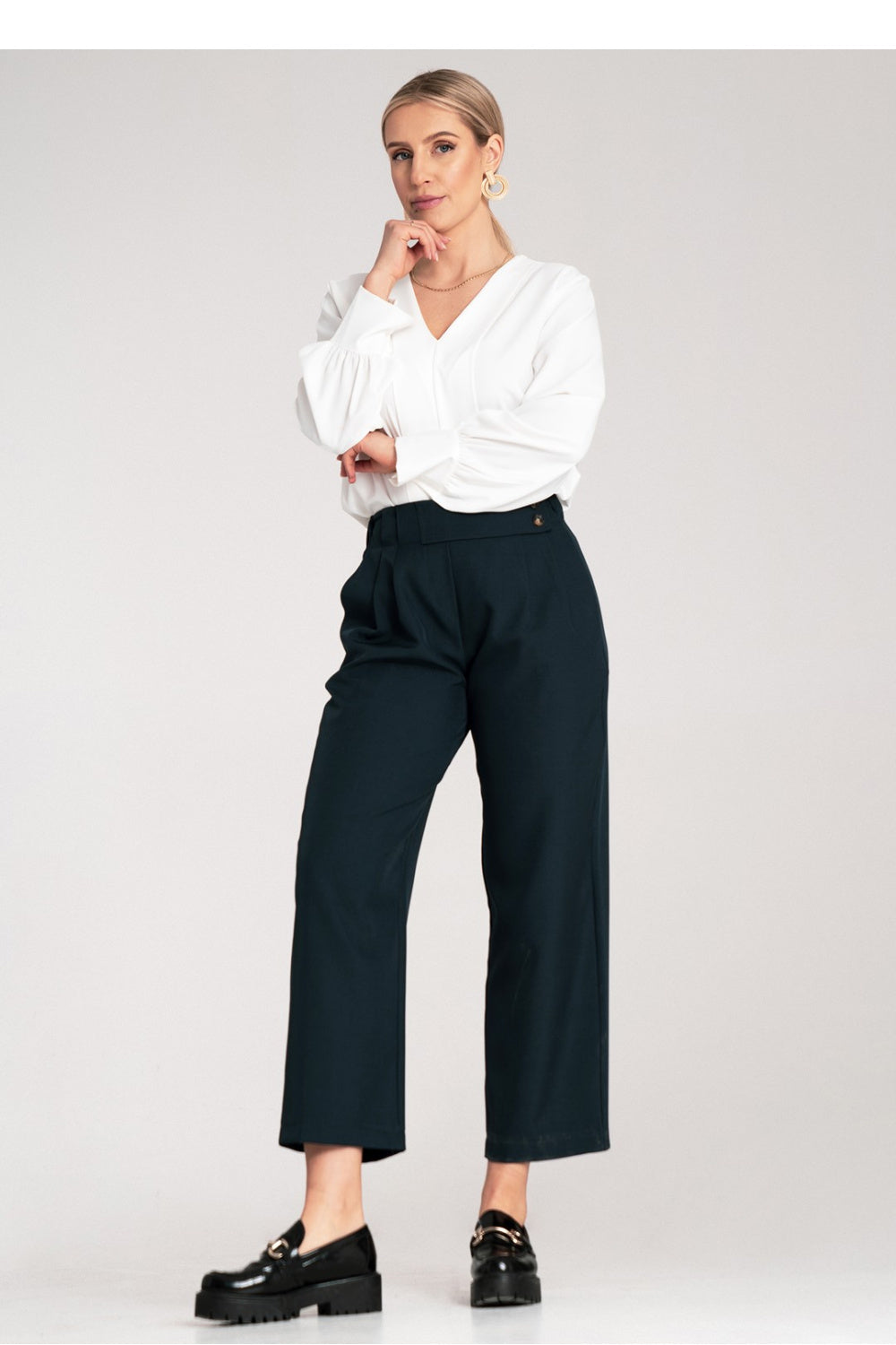 Chaussures à talons femme Figl Pantalon Pantalon — bleu marine