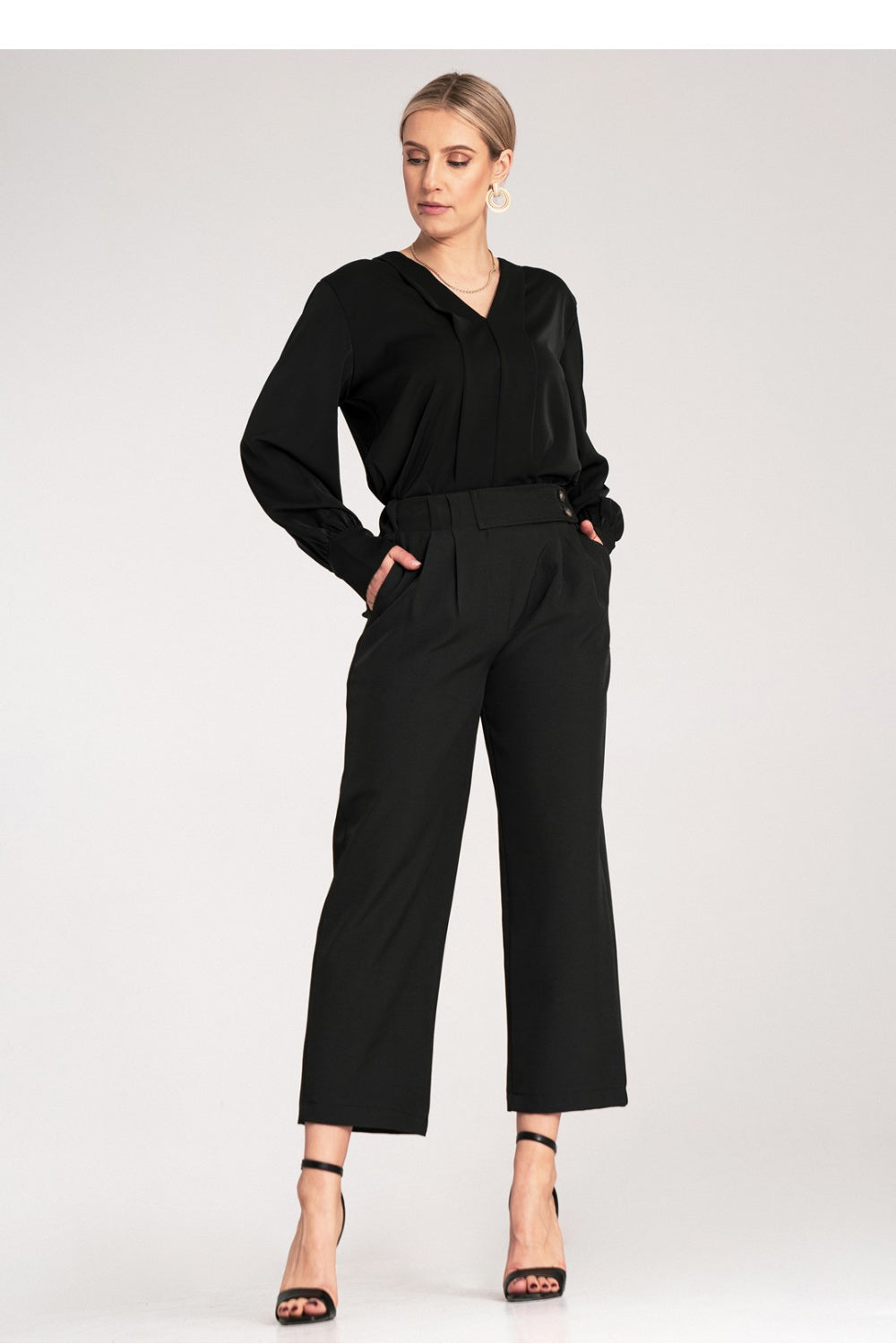 Chaussures à talons femme Figl Pantalon Pantalon — noir