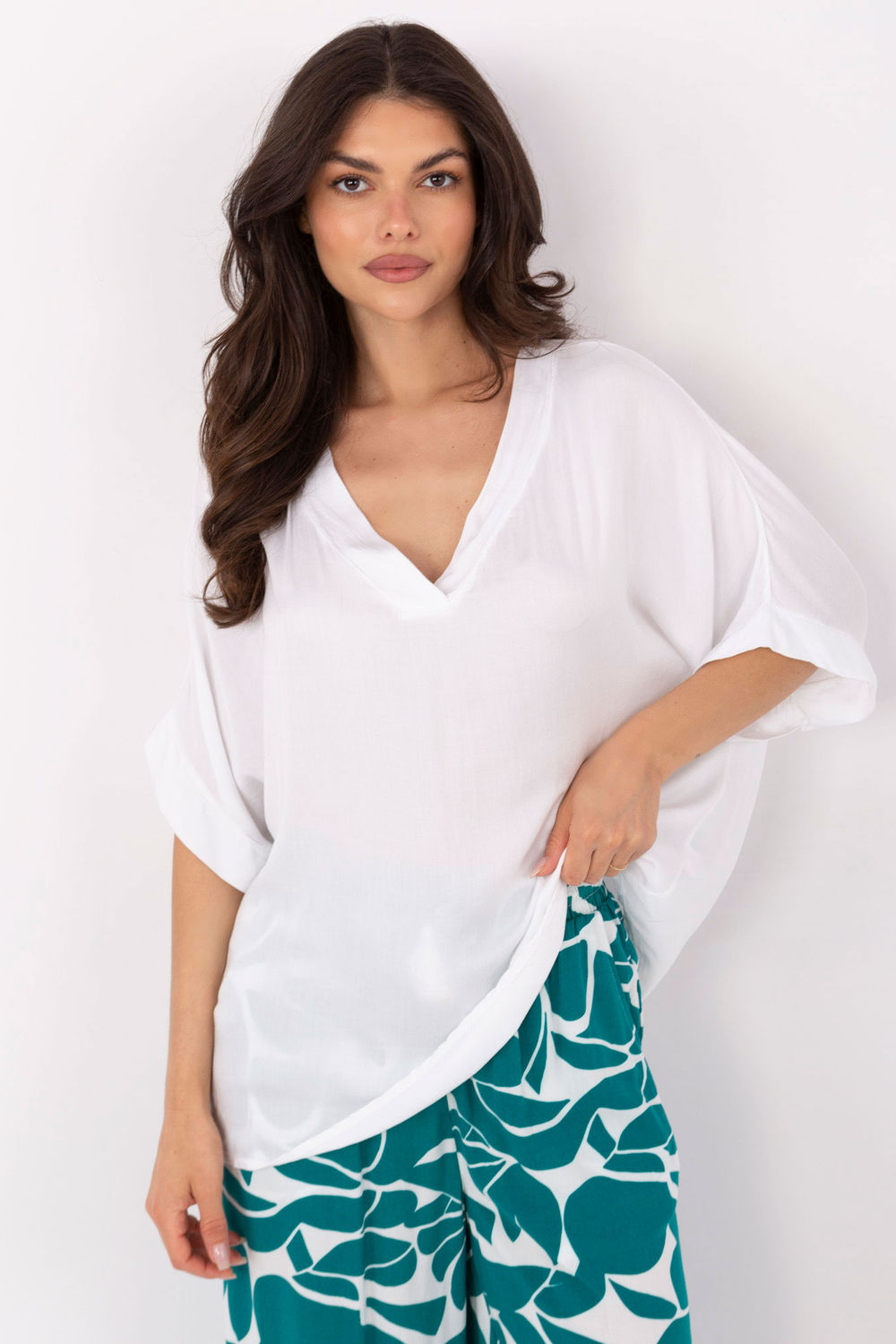 Blouse femme Och Bella Chemisier Chemisier — blanc