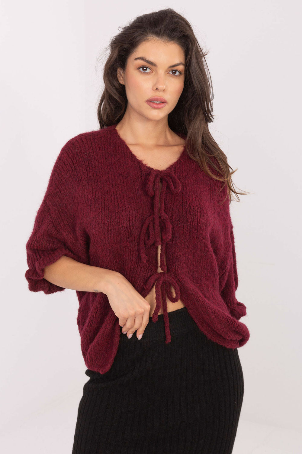 Cardigan femme Italy Moda — rouge