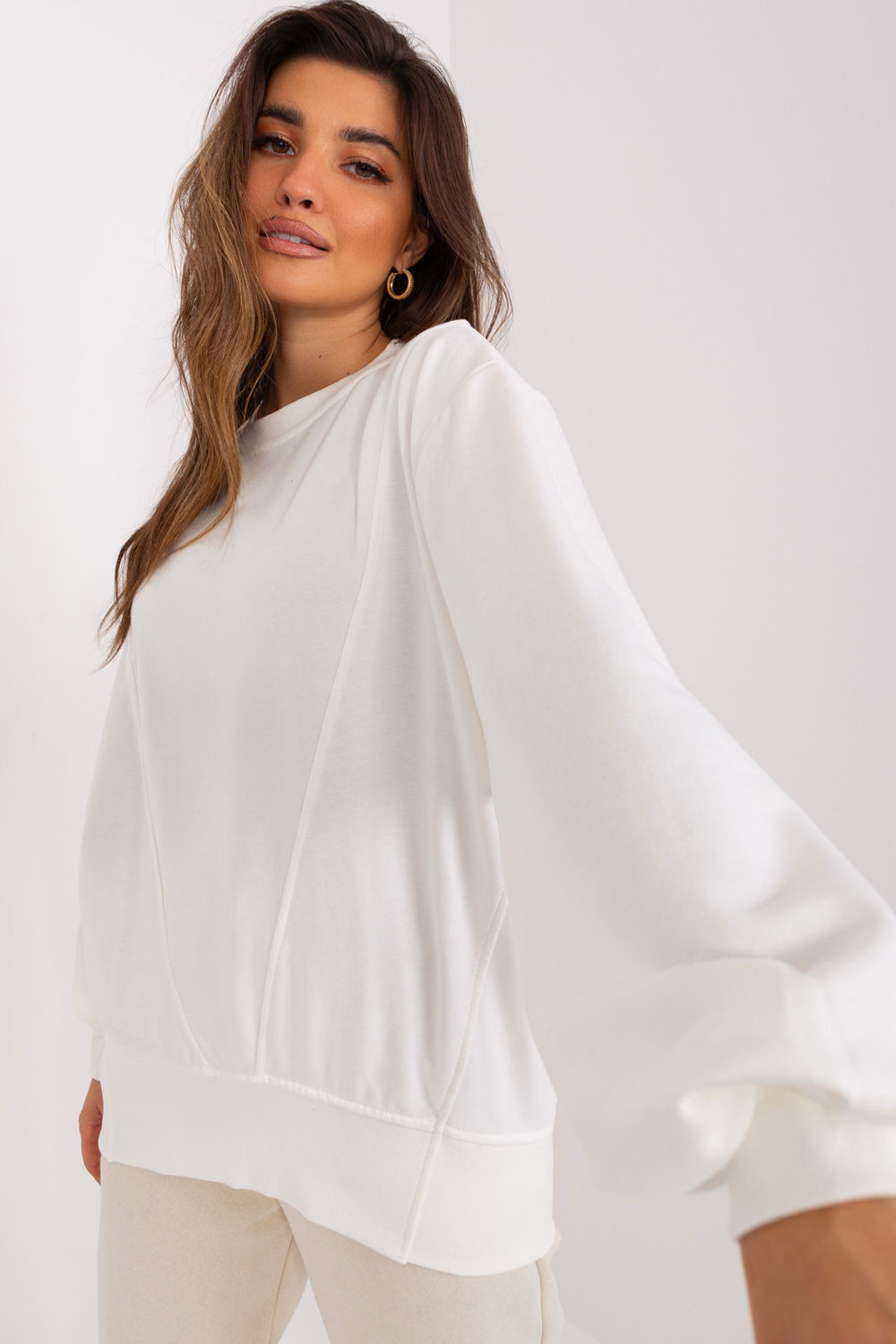 T-shirt femme Ex Moda Sweatshirt Sweatshirt — beige