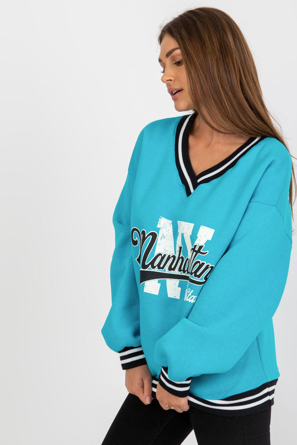T-shirt femme Ex Moda Sweatshirt Sweatshirt — bleu