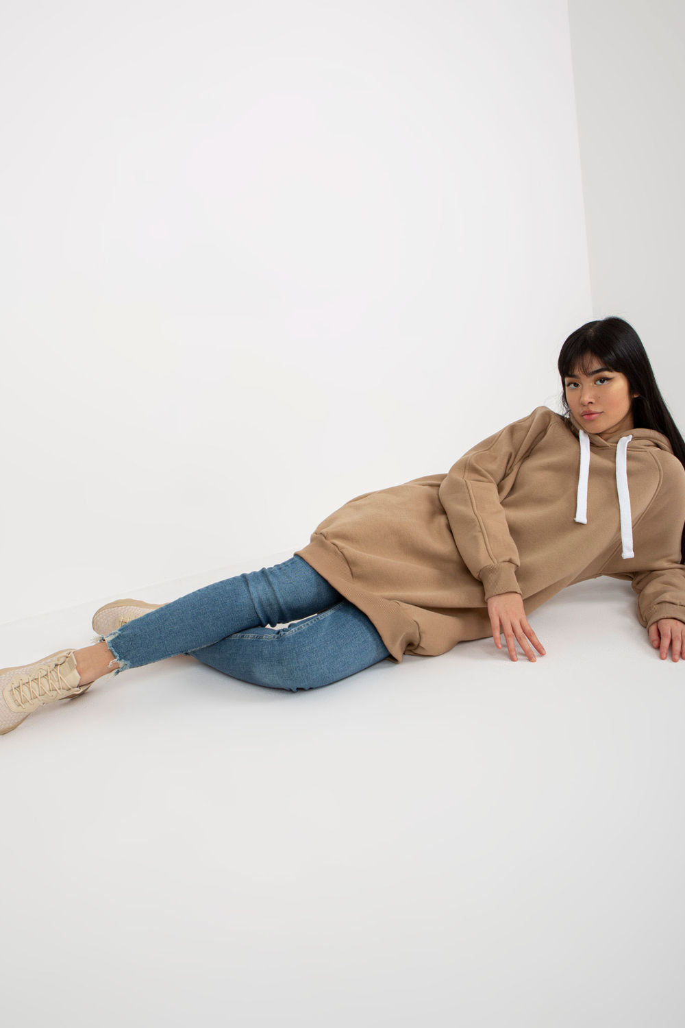 T-shirt femme Ex Moda Sweatshirt Sweatshirt — beige