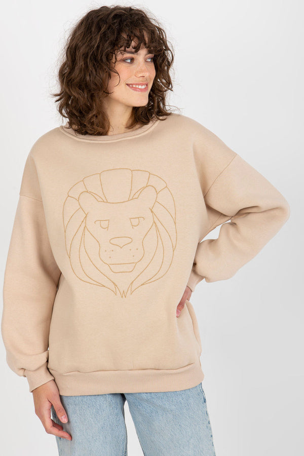 T-shirt femme Ex Moda Sweatshirt Sweatshirt — beige