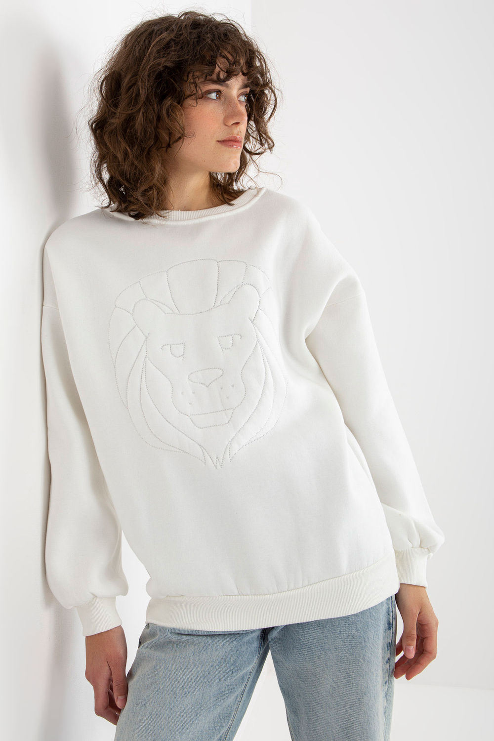 T-shirt femme Ex Moda Sweatshirt Sweatshirt — beige