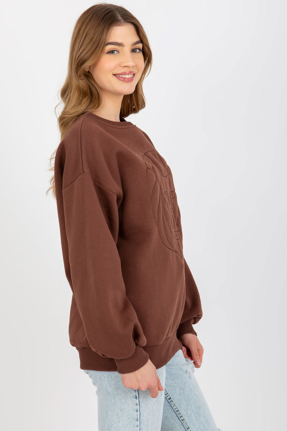 T-shirt femme Ex Moda Sweatshirt Sweatshirt — brun