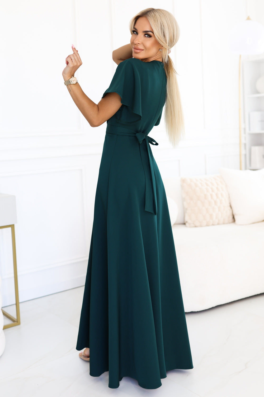 Robe femme Numoco Longue Longue — vert