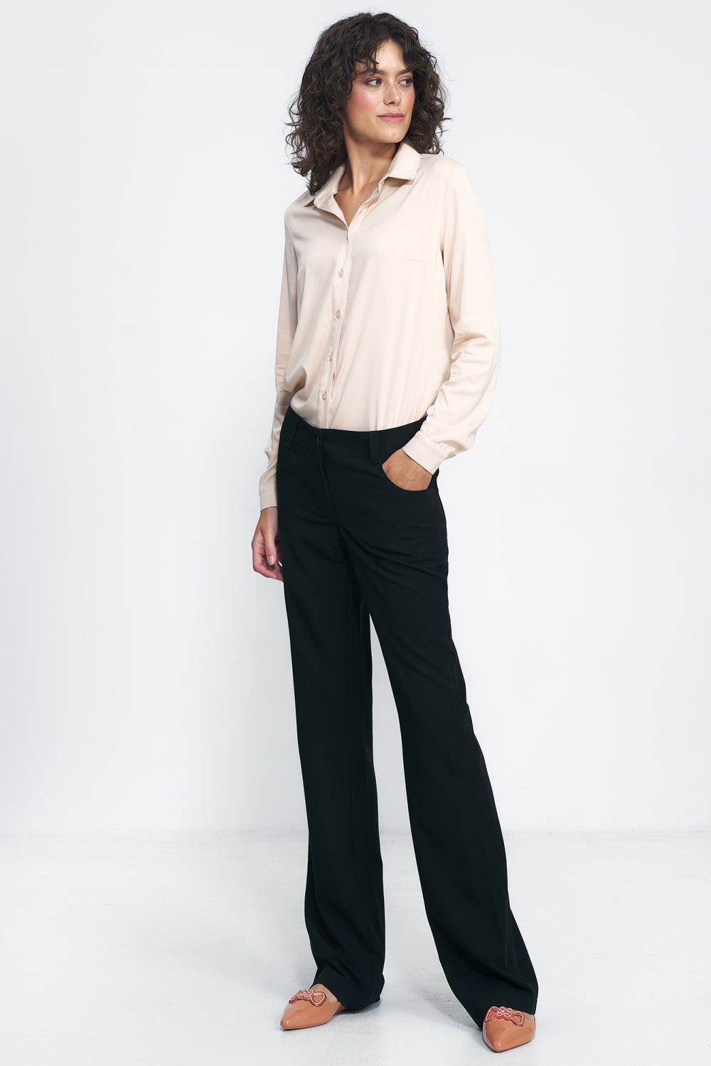 Chaussures à talons femme Nife Pantalon Long Pantalon — noir