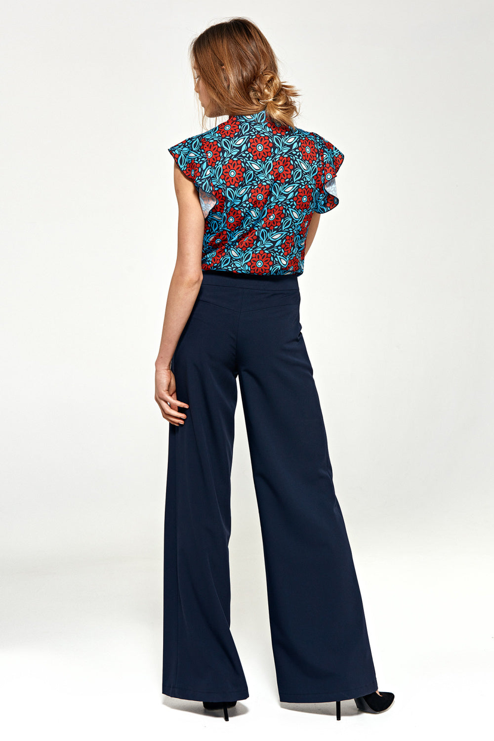 Chaussures à talons femme Nife Pantalon Long Pantalon — bleu marine