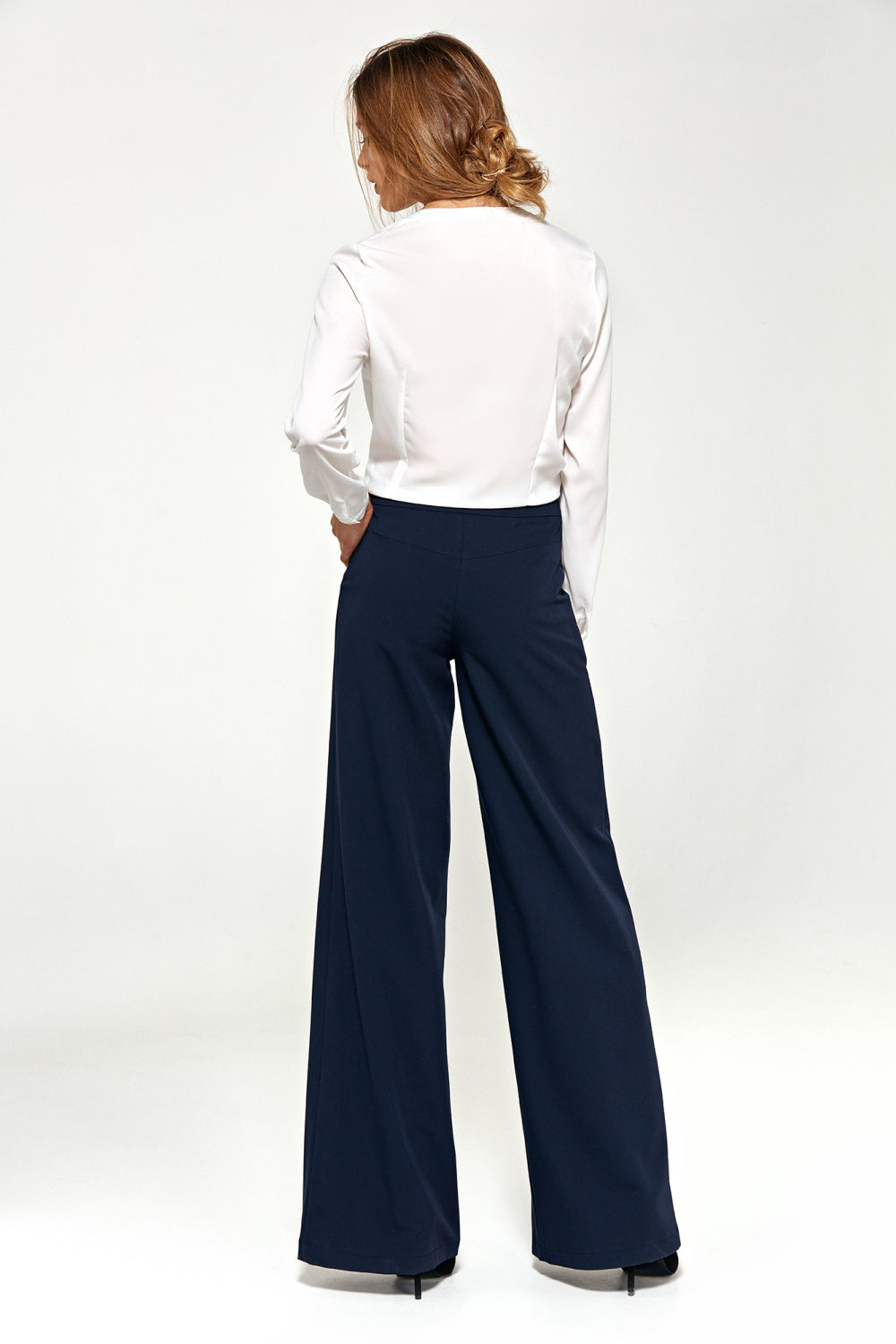 Chaussures à talons femme Nife Pantalon Long Pantalon — bleu marine