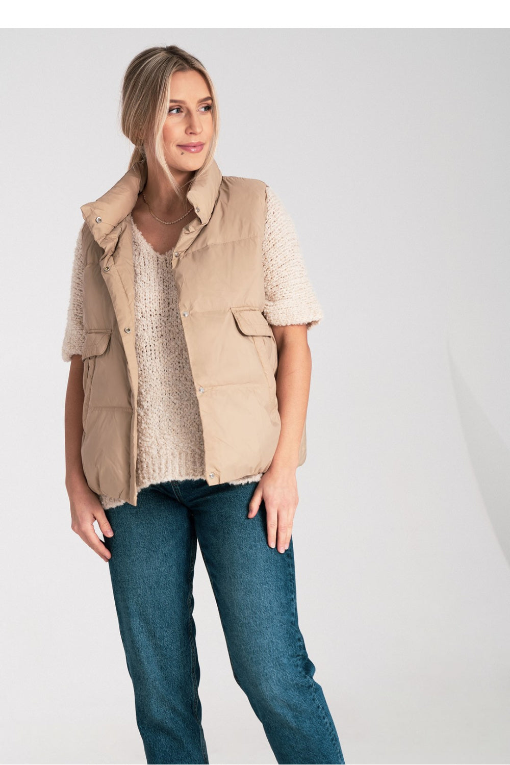 Gilet femme Figl — beige