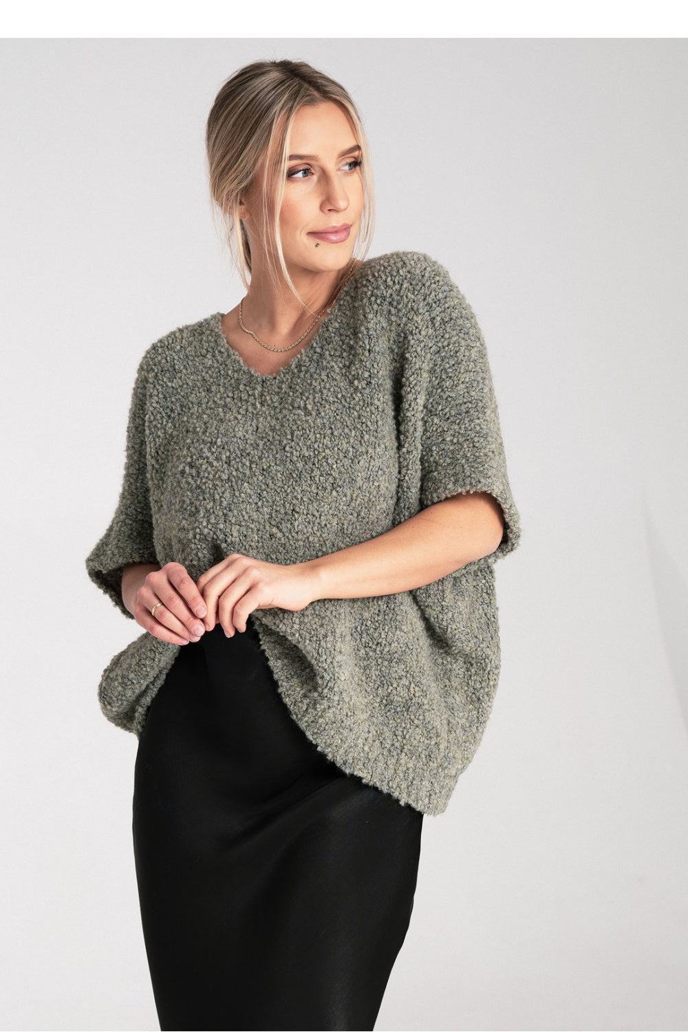 Pull femme Figl À Manches Courtes — vert