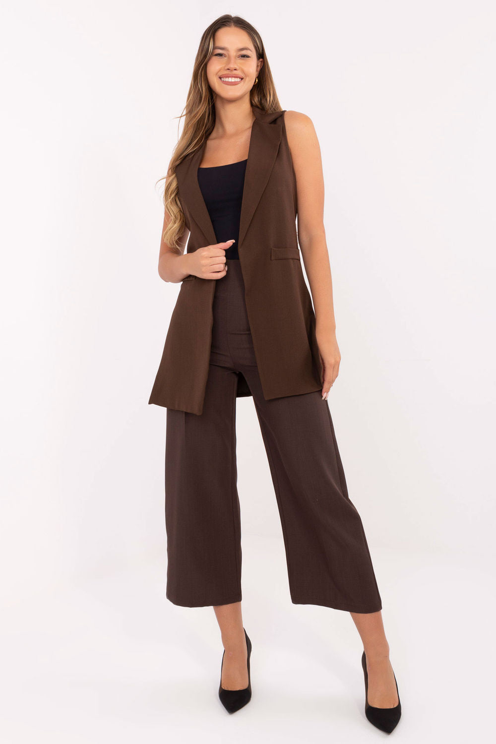 Gilet femme Rue Paris — brun