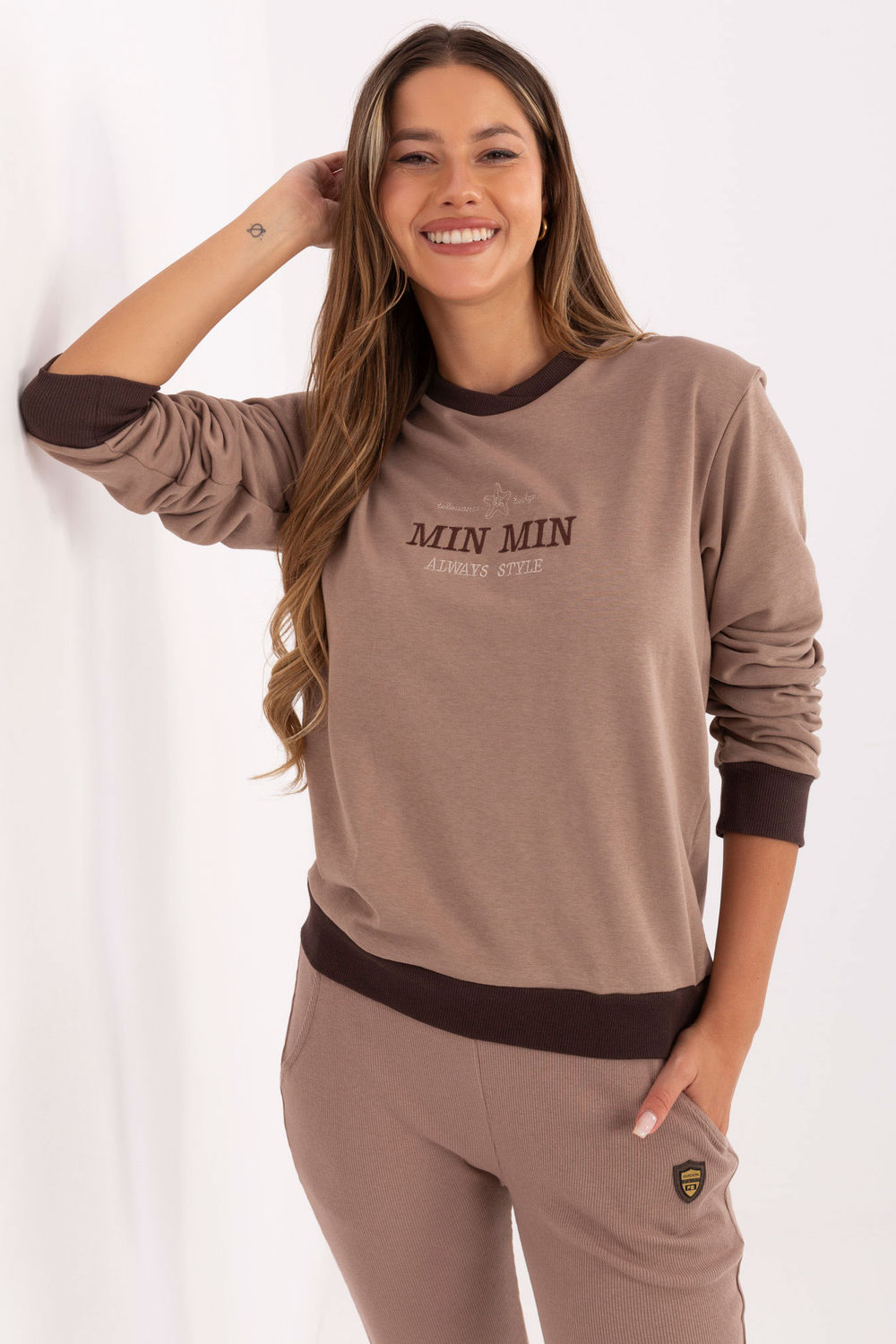T-shirt femme Relevance Sweatshirt Sweatshirt — beige