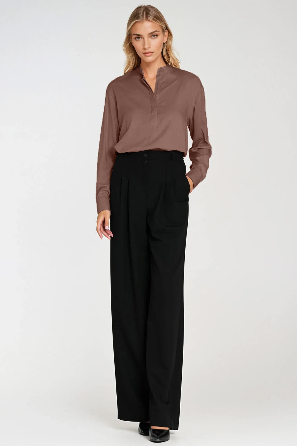Blouse femme Nife Chemisier Chemisier — brun