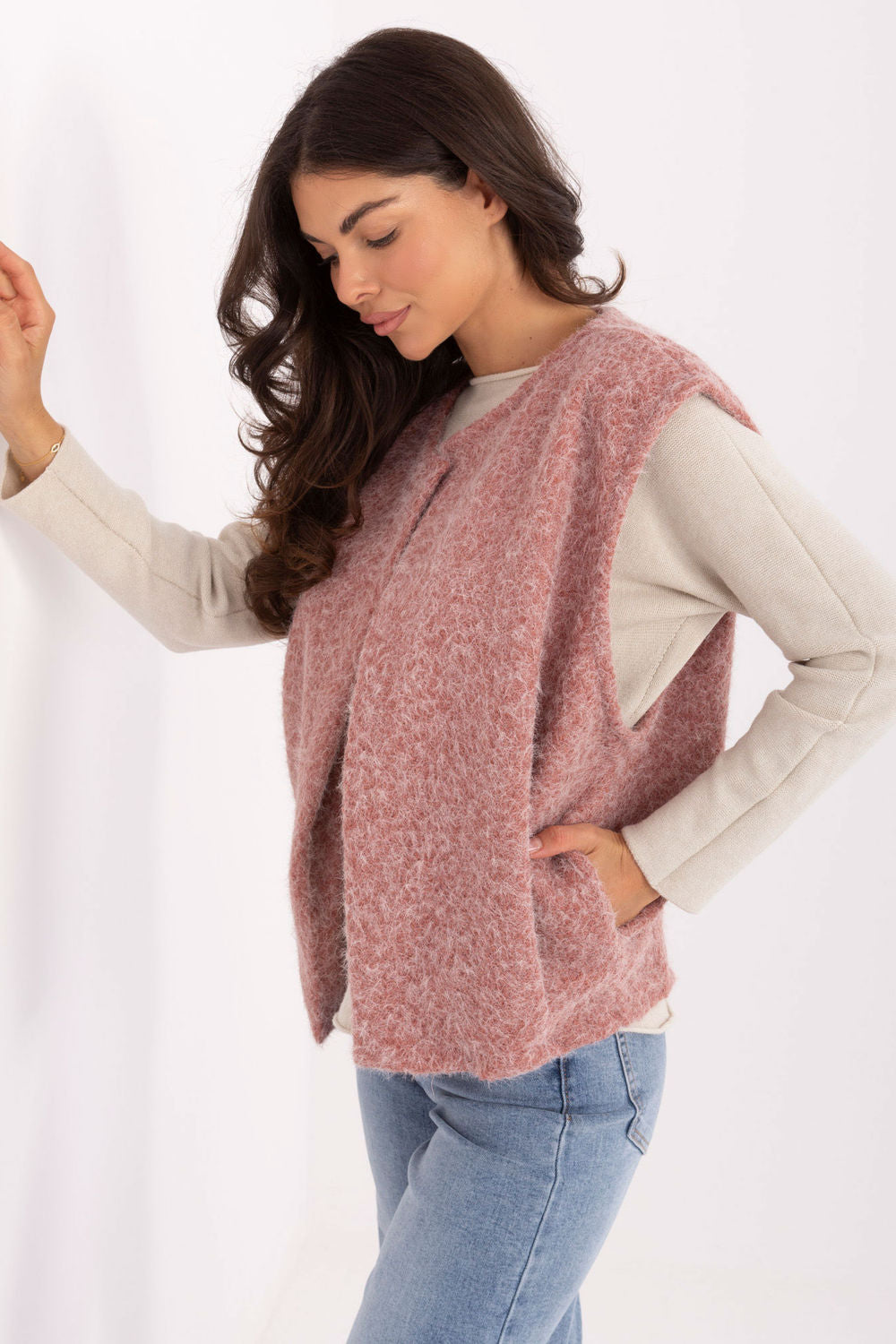 Gilet femme Rue Paris — rosé