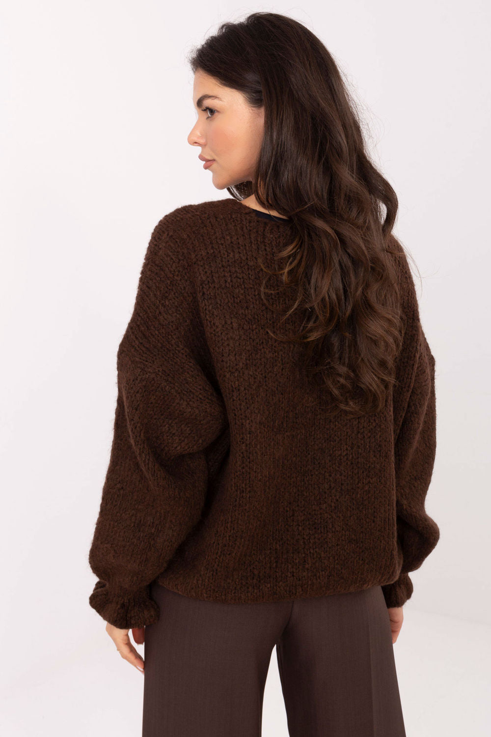 Cardigan femme Rue Paris — brun