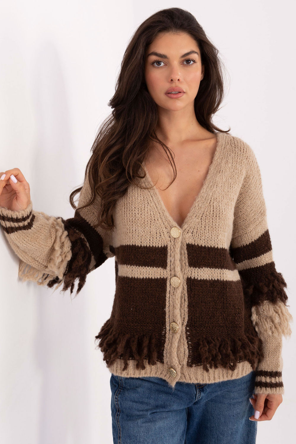 Cardigan femme Italy Moda — beige
