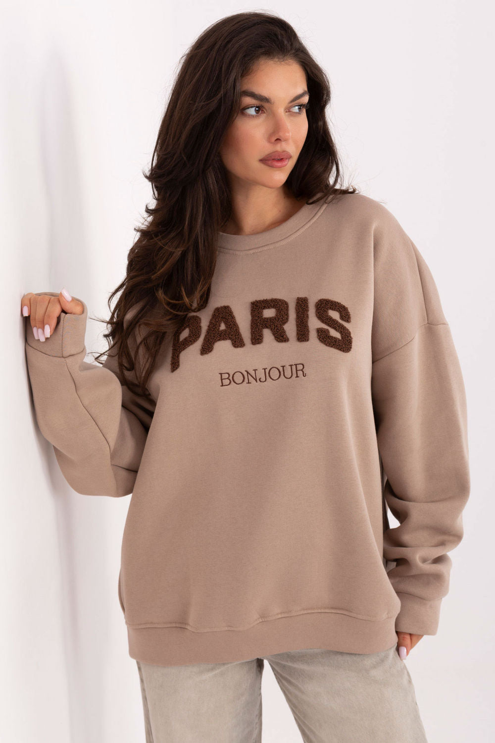 T-shirt femme Factory Price Sweatshirt Sweatshirt — beige