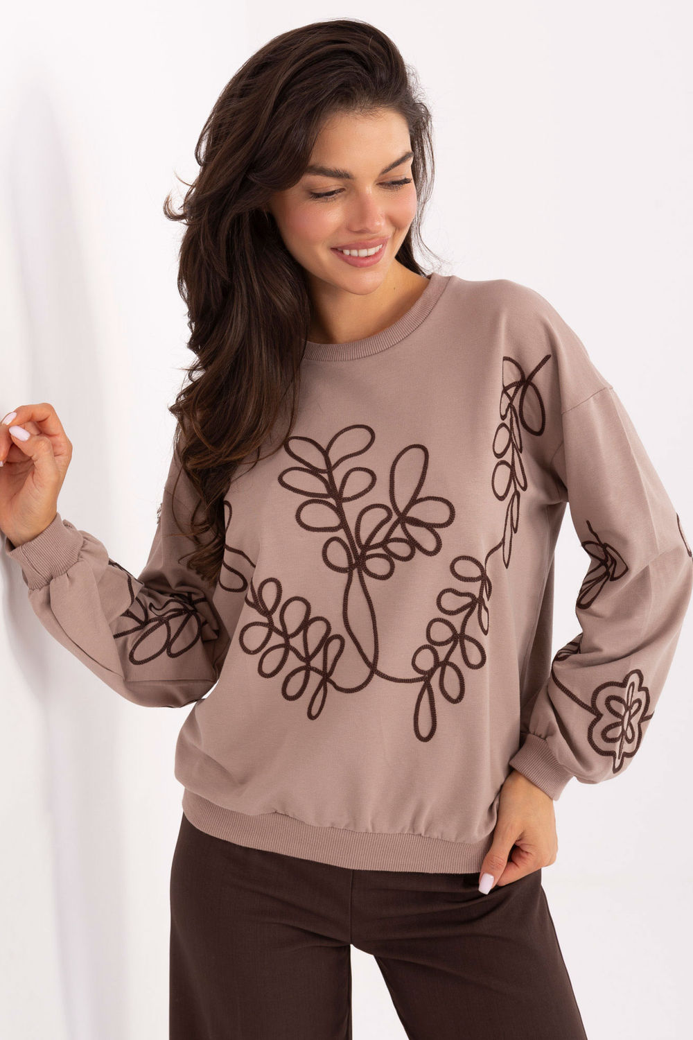 T-shirt femme Relevance Sweatshirt Sweatshirt — beige