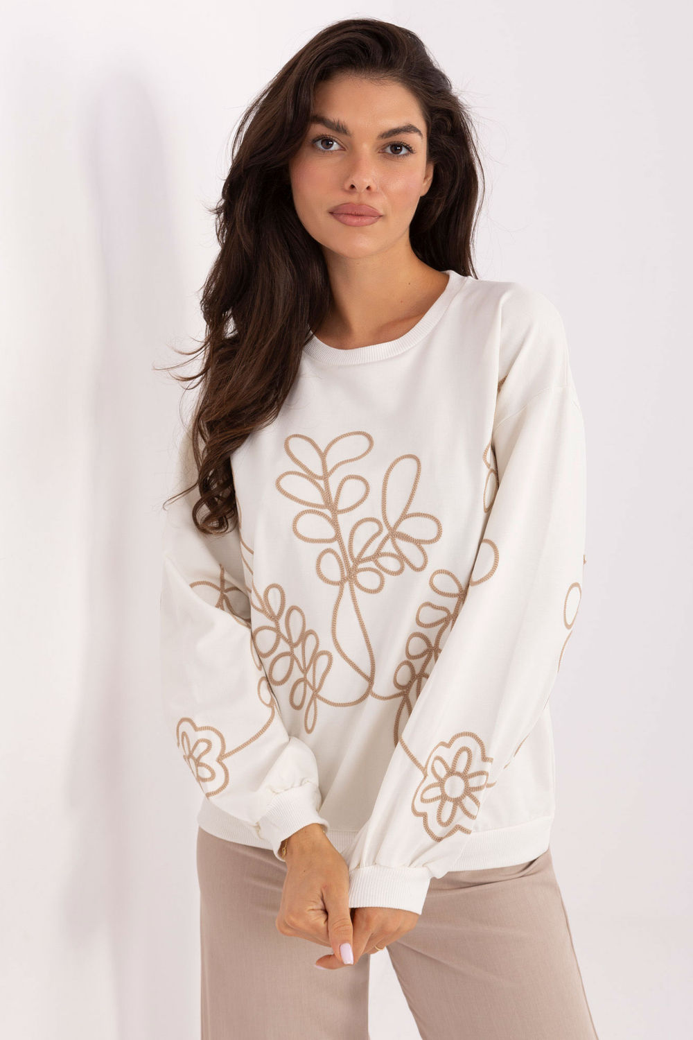 T-shirt femme Relevance Sweatshirt Sweatshirt — beige