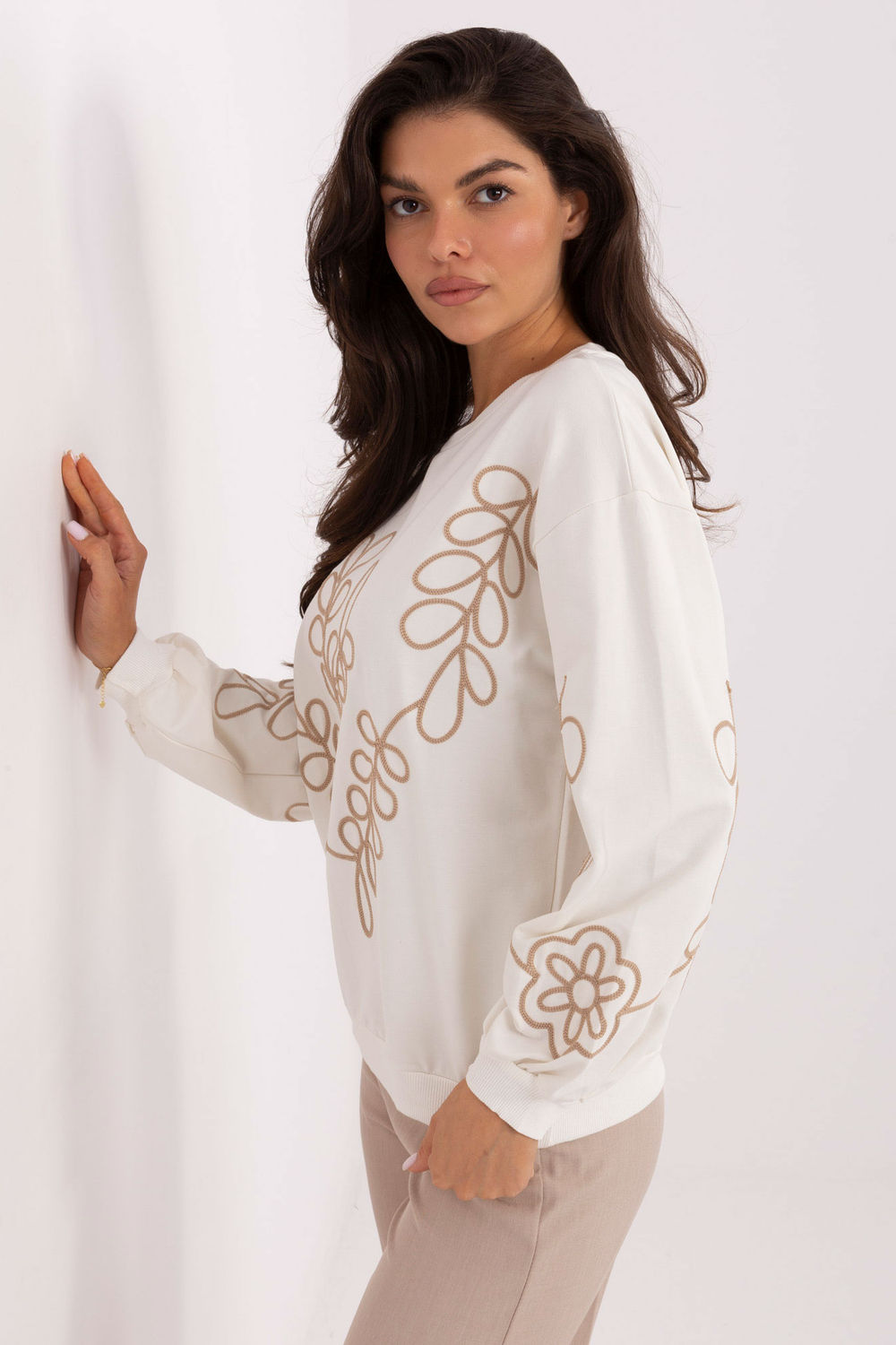 T-shirt femme Relevance Sweatshirt Sweatshirt — beige